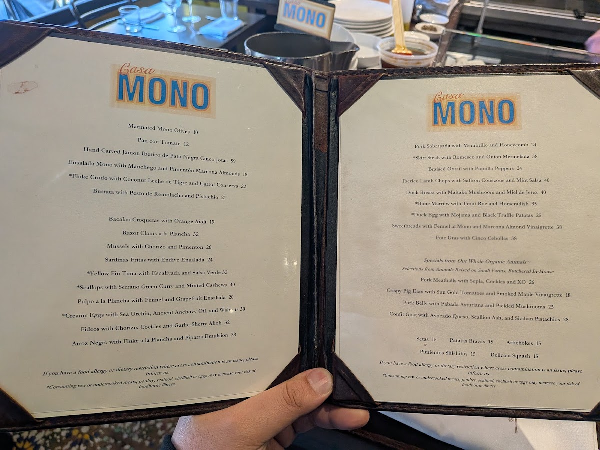 Casa Mono Menu - Image 3