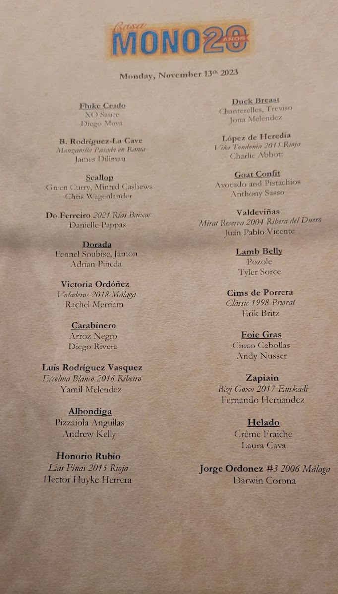 Casa Mono Menu - Image 5