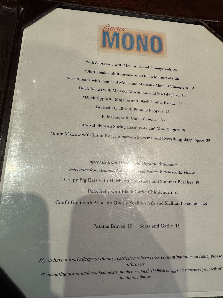 Casa Mono Menu - Image 6